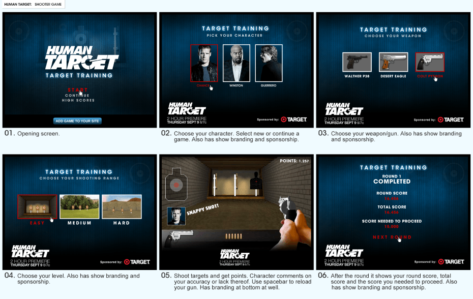 Human Target interactive shooting-range experience